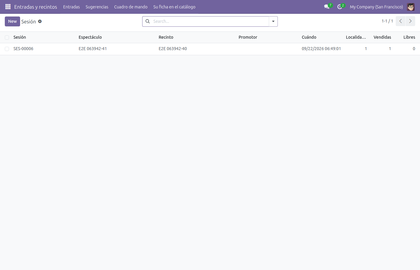 Lista de Sesión