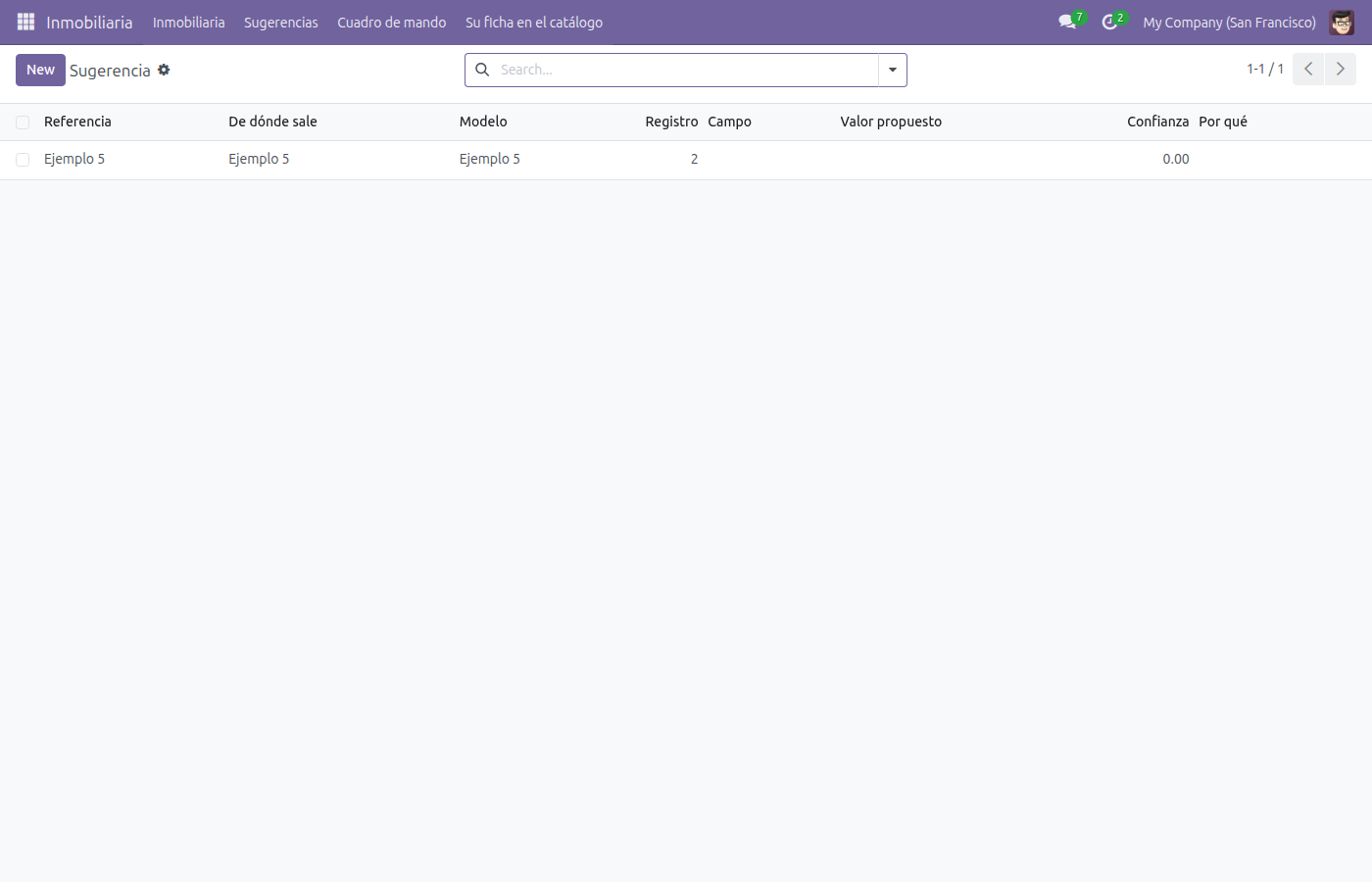 Lista de Sugerencia