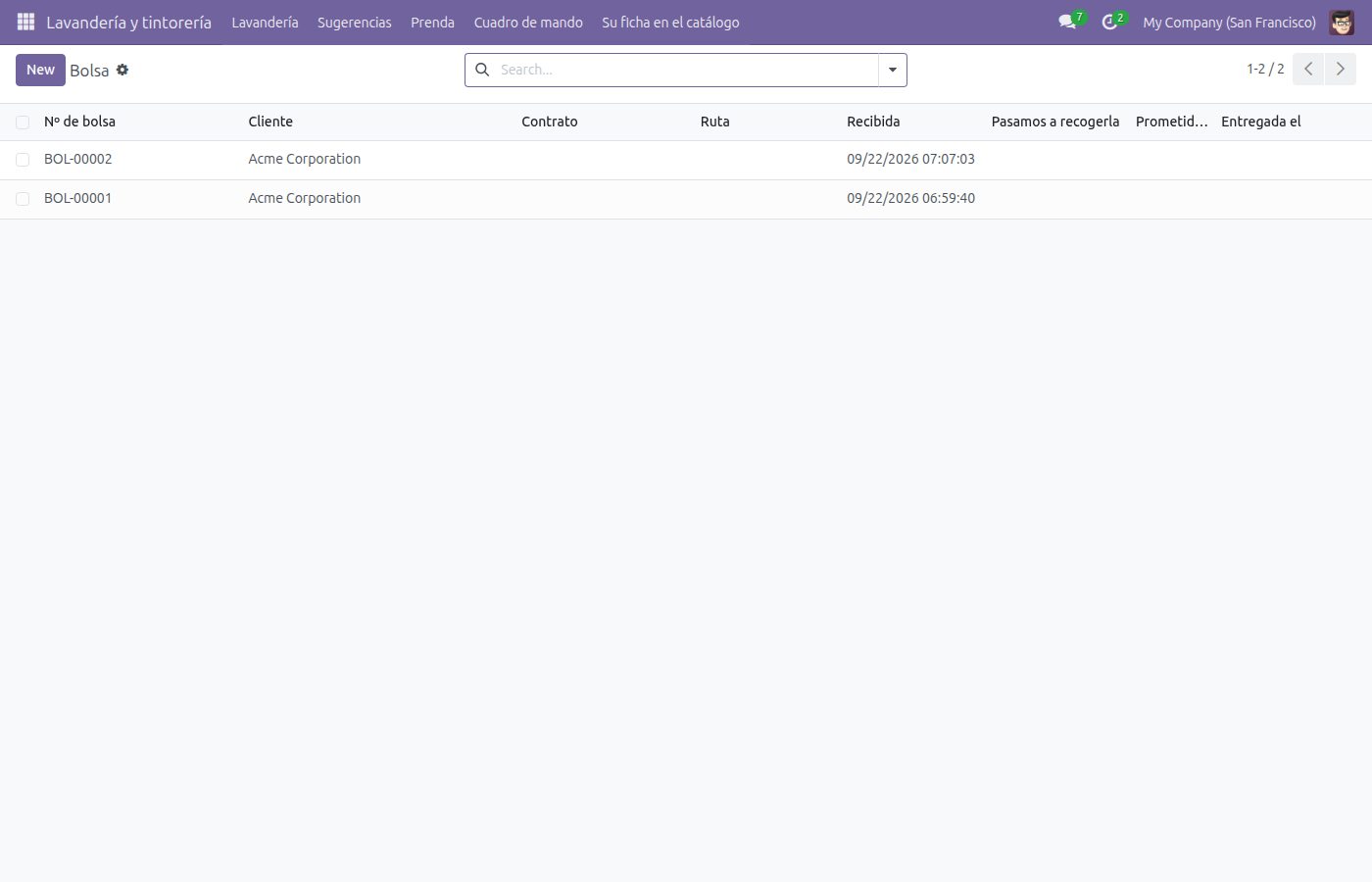 Lista de Bolsa