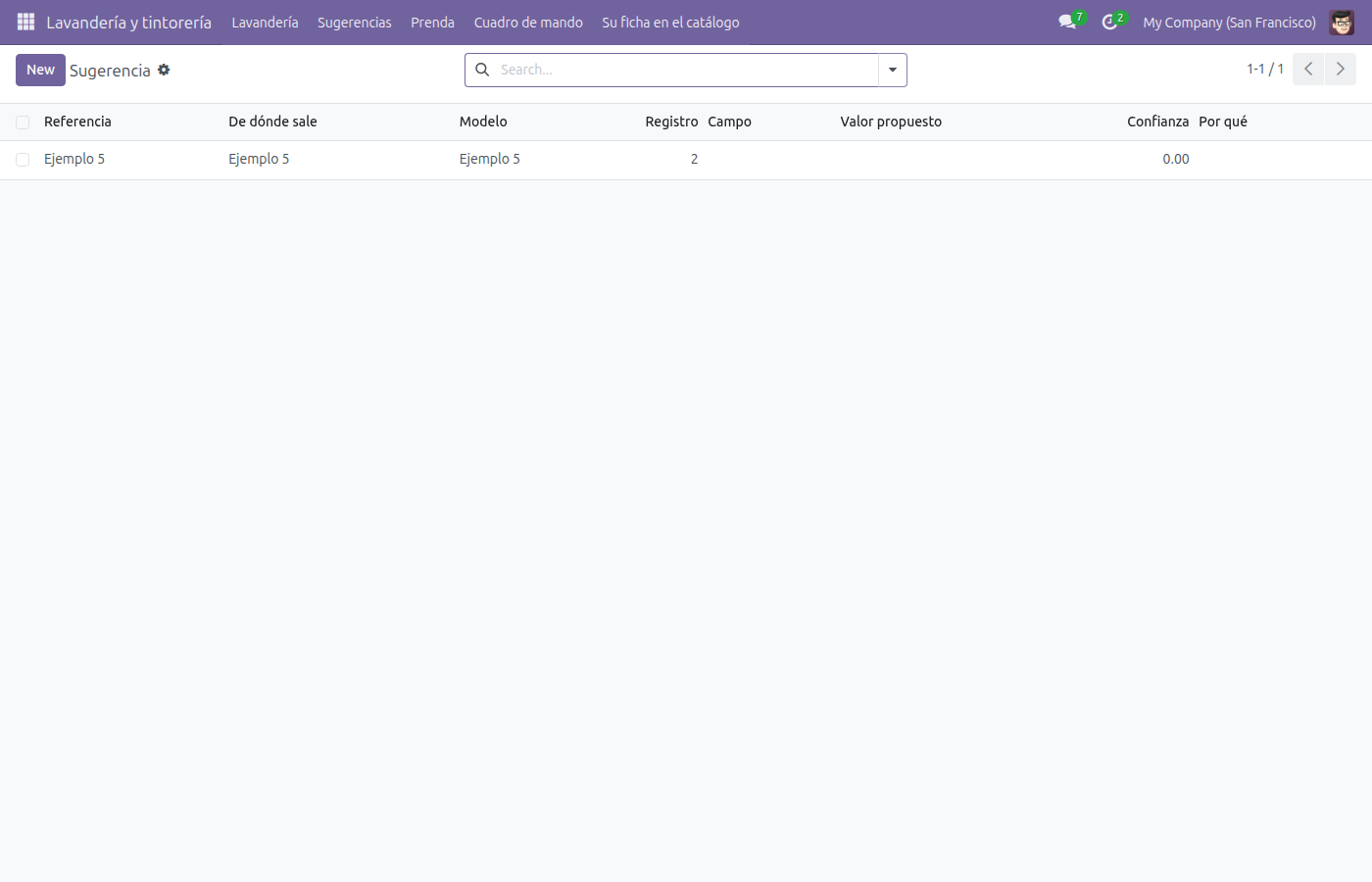 Lista de Sugerencia